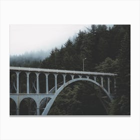 Bridge Through The Mountains Canvas Print