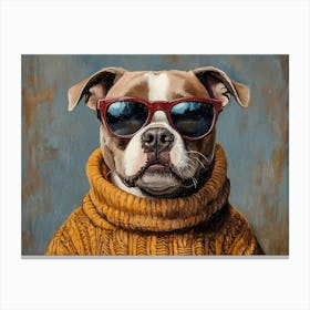 Too Cool Pitbull 8 Canvas Print