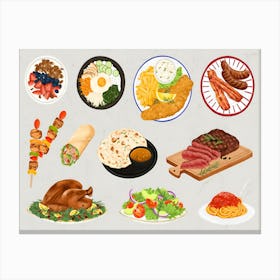 Plate Of Food Canvas Print