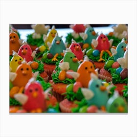 Easter Cupcakes 3 Canvas Print