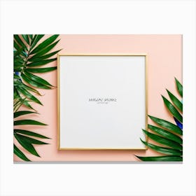 Gold Frame Mockup Canvas Print