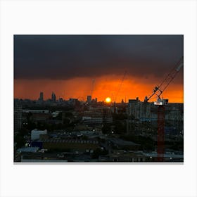 Sunset Over London Canvas Print