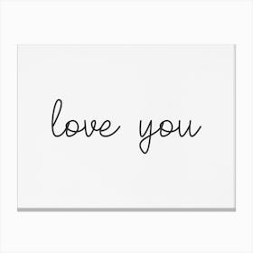 Love You 2 Canvas Print