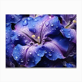 Blue Iris Flower Canvas Print