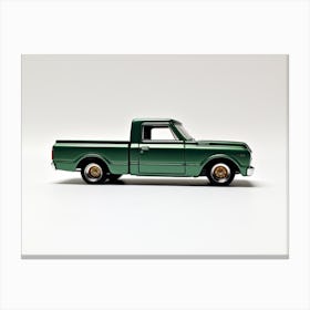 Toy Car 67 Chevy C10 Green Canvas Print