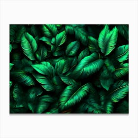 Green Leaves Background 1 Canvas Print