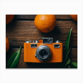 Oranges And Camera Canvas Print