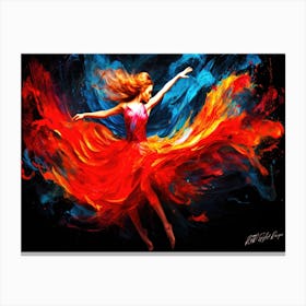 Electric Dance - Fire Dancer Canvas Print