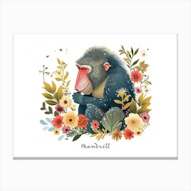 Little Floral Mandrill 3 Poster Canvas Print