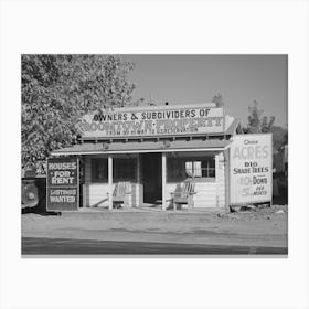 Untitled Photo, Possibly Related To Real Estate Office At Central Valley, California By Russell Le Canvas Print