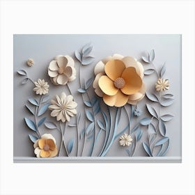 Paper Flower Wall Art 12 Canvas Print