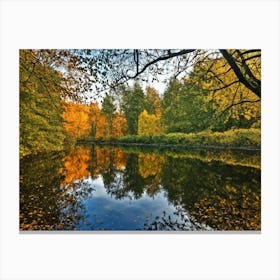 Serene Autumn Reflections 10 Canvas Print