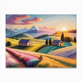 A Farm Land, Highly Detailed 58160 Canvas Print