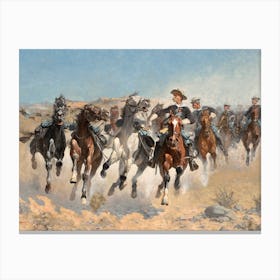 Military Stampede Canvas Print