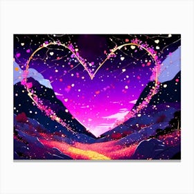 Heart Shaped Mountains Canvas Print