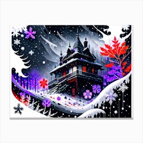 Snowy House Canvas Print