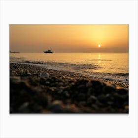 Sunset On The Beach Canvas Print