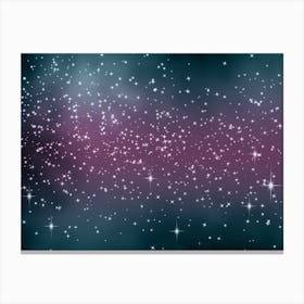 Transluscent Teal Shining Star Background Canvas Print