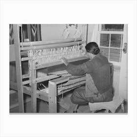Weaving Rag Rug At Wpa (Works Progress Administrrtionwork Projects Administration) Project Canvas Print