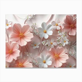 3d Flowers Canvas Print