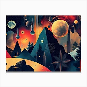 Space Landscape 3 Canvas Print