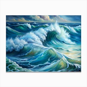 Ocean Waves 1 Canvas Print