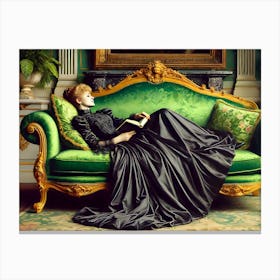 Serenity And Elegance In Timeless Repose Canvas Print