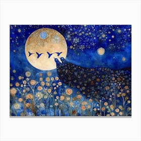 Boho Nature with Nightbirds # 3 Canvas Print