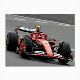 Carlos Sainz, Ferrari Sf 24 During Qualifying At The F1 Grand Prix Of Belgium Canvas Print