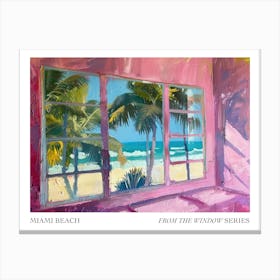 Miami Beach From The Window Series Poster Painting 1 Canvas Print
