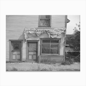 Oil Station And House, Gemmel, Minnesota By Russell Lee Canvas Print