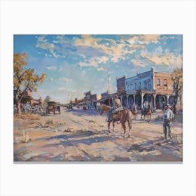 Cowboy In Dodge City Kansas 3 Canvas Print