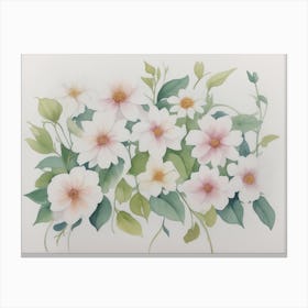 White Flowers Canvas Print