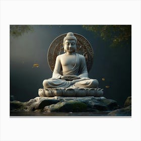 3d Image Of A Buddha Canvas Print