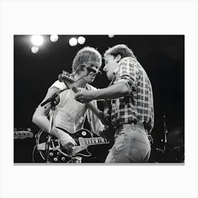 Neil Young And Bruce Springsteen In 1985 In New York City Canvas Print