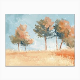 Trees In A Field 1 Canvas Print