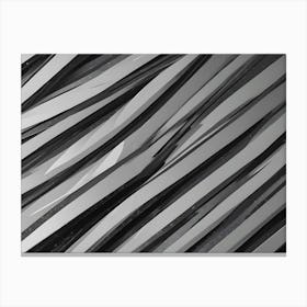 Abstract Background Of Overlapping, Wavy Lines In Shades Of Gray, Creating A Sense Of Movement And Depth Canvas Print