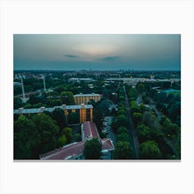 Aerial View of the City of San Donato Milanese, Milano. Art Prints Canvas Print