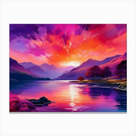 Sunset In Scotland Canvas Print