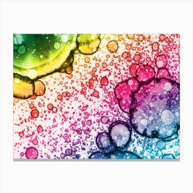 Watercolor Abstraction Colored Spots 2 Canvas Print