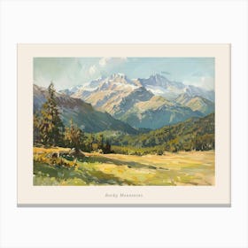 Western Landscapes Rocky Mountains 4 Poster Canvas Print