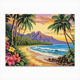 Hawaiian Sunset 4 Canvas Print