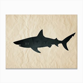 Cookiecutter Shark Silhouette 2 Canvas Print