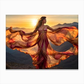 Venus Dancing On A Cliff Canvas Print