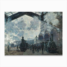 The Gare St Lazare, Claude Mone Canvas Print