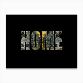 Home Poster Forest Collage Vintage 6 Canvas Print