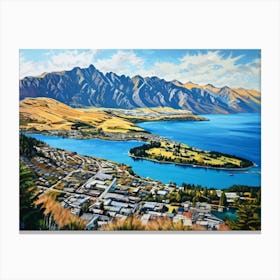 Queenstown art 1 Canvas Print