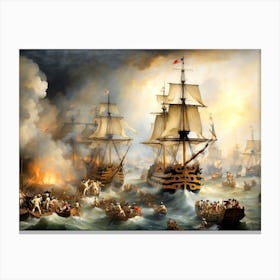 The Battle Of Trafalgar 3 Canvas Print