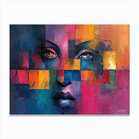Colorful Chronicles: Abstract Narratives of History and Resilience. Abstract Painting 5 Canvas Print