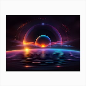 Psychedelic Sunrise Canvas Print